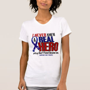 Never Knew A Hero 2 Best Friend (Support Our Troop T-Shirt