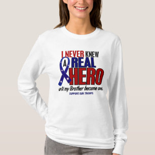 Never Knew A Hero 2 Brother (Support Our Troops) T-Shirt