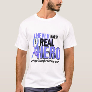 Never Knew A Hero 2 Grandpa Prostate Cancer T-Shirt