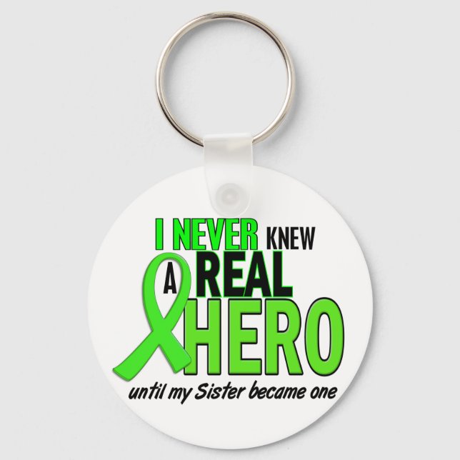 Never Knew A Hero 2 LIME GREEN (Sister) Key Ring (Front)