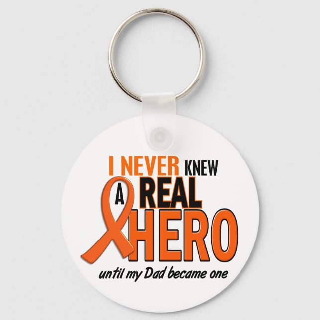 Never Knew A Hero 2 ORANGE (Dad) Key Ring (Front)