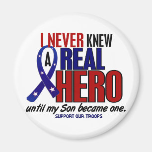 Never Knew A Hero 2 Son (Support Our Troops) Magnet