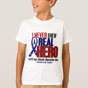 Never Knew A Hero 2 Uncle (Support Our Troops) T-Shirt