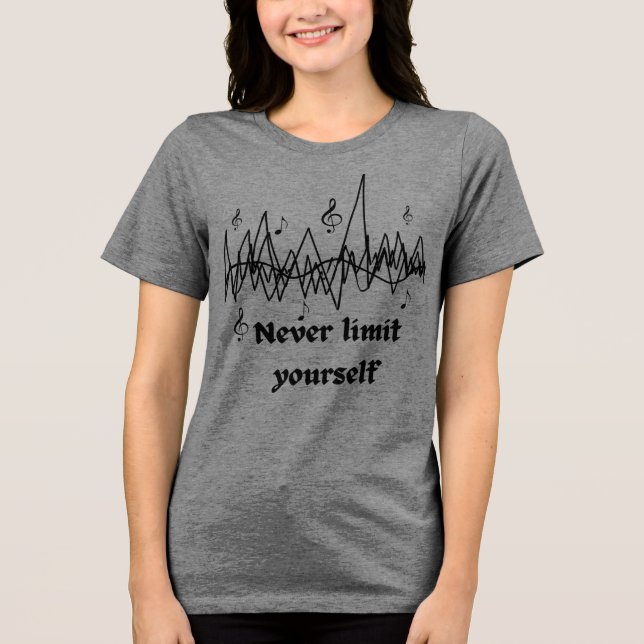 Never Limit Yourself | Motivational Quote Women’s  Tri-Blend Shirt (Front)