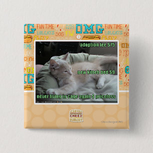 Never living in a cage again 15 cm square badge