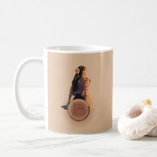 Never Look Back Beige Coffee Mug