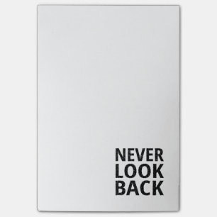 Never Look Back Inspirational Typography Post-it Notes