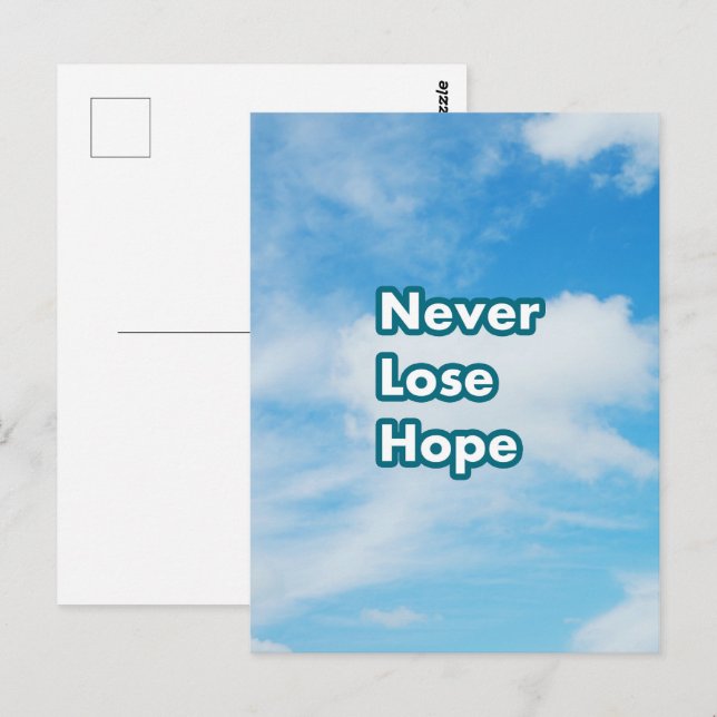 Never lose hope postcard (Front/Back)
