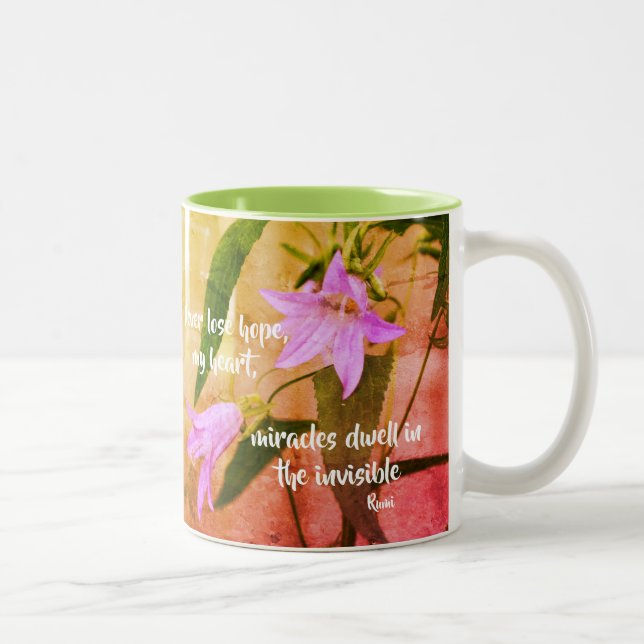 Never Lose Hope Rumi Inspirational Quote Two-Tone Coffee Mug (Right)