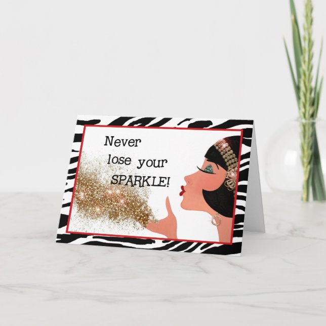 "Never Lose Your SPARKLE!"  Card (Front)