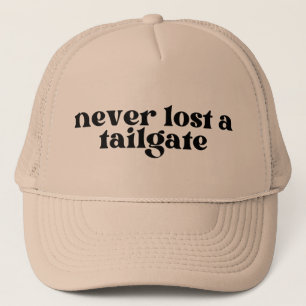 Never lost a tailgate trucker hat, football  hat