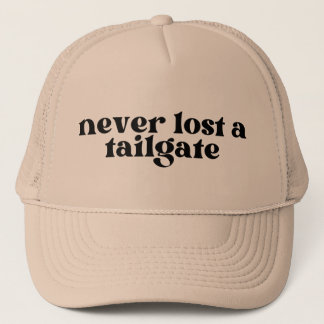 Never lost a tailgate trucker hat, football  hat