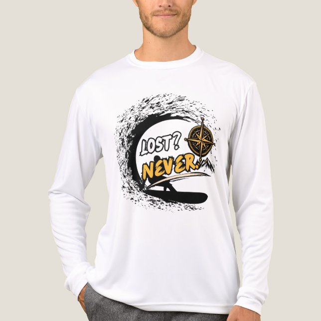 Never Lost Adventure Long Sleeve T-Shirt Tri-Blend Shirt (Front)