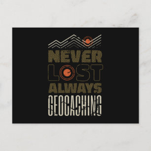 Never Lost Always Geocaching Geocacher Postcard