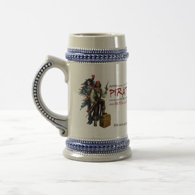Never Meddle With Pirates Beer Stein (Left)