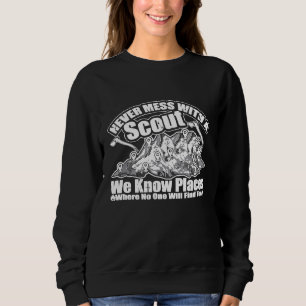 Never Mess With A Scout Cub Scouting Boy Camping T Sweatshirt