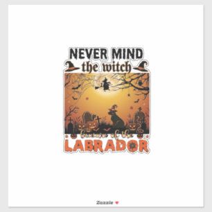 Never Mind Witch Beware Labrador Halloween Dog Pum