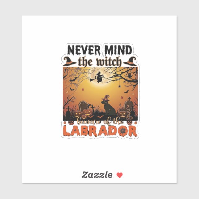 Never Mind Witch Beware Labrador Halloween Dog Pum (Sheet)