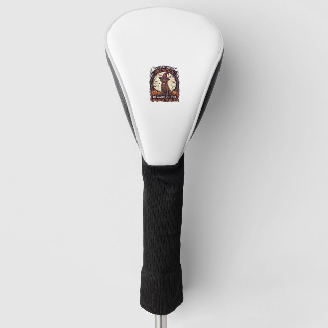 Never Mind Witch Beware Labrador Retriever Hallowe Golf Head Cover (Front)