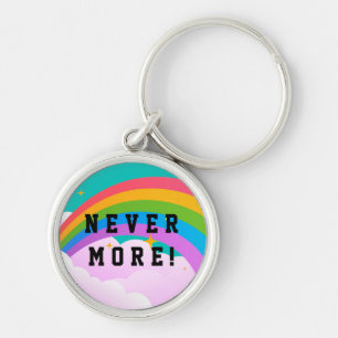 never more rainbow covenant key ring