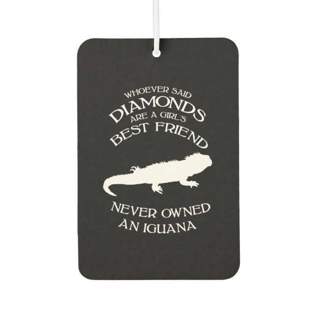 Never owned an Iguana Car Air Freshener (Front)