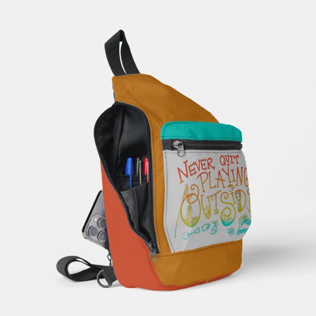 Never Quit playing outside Print Cut Sew Bag (Open)