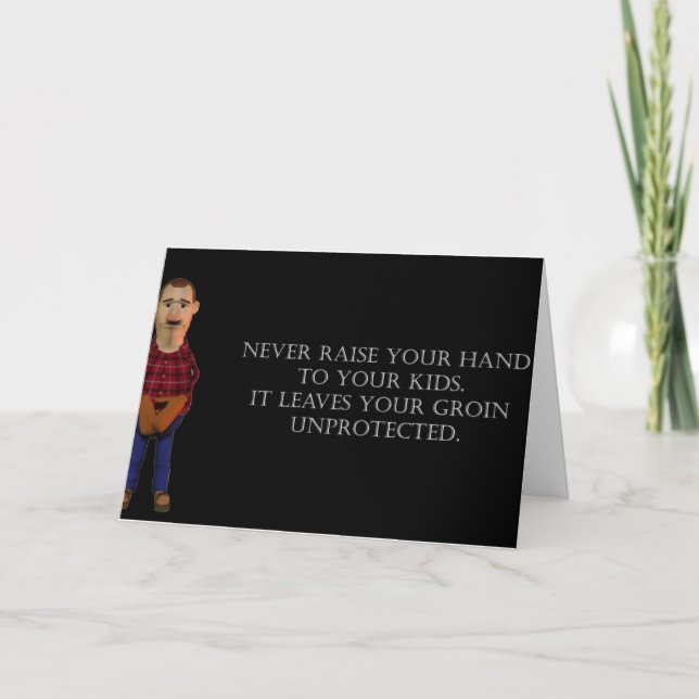 Never Raise Your Hands Card (Front)