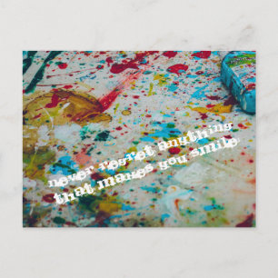 Never regret anything postcard