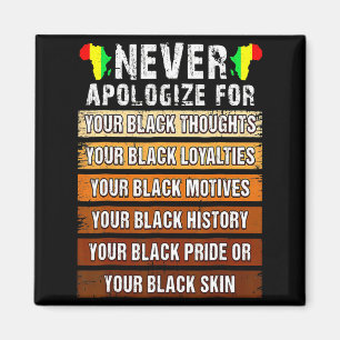 Never Retro Apologize Black History African Melani Magnet