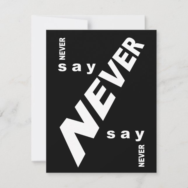 Never say never (Front)