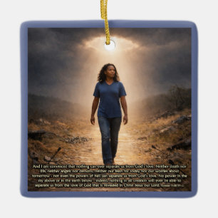 Never separated from God Ceramic Ornament