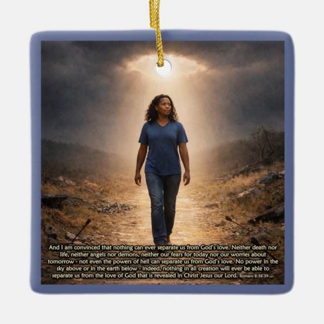 Never separated from God Ceramic Ornament (Front)