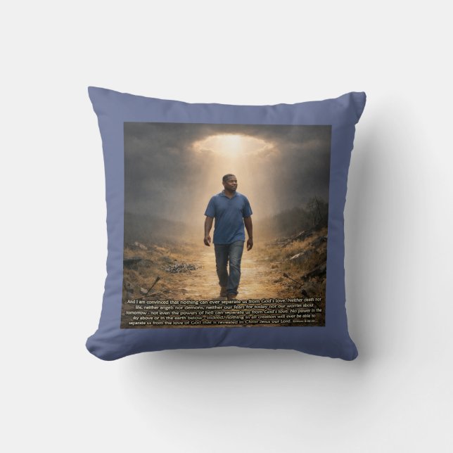 Never separated from God Cushion (Front)