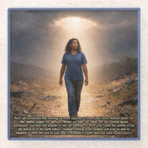 Never separated from God Glass Coaster
