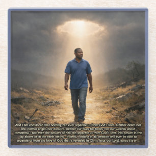 Never separated from God Glass Coaster