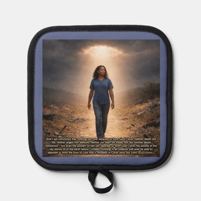 Never separated from God Pot Holder (Front)