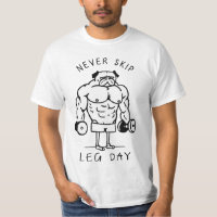 Never Skip Leg Day - Funny Gym Pug