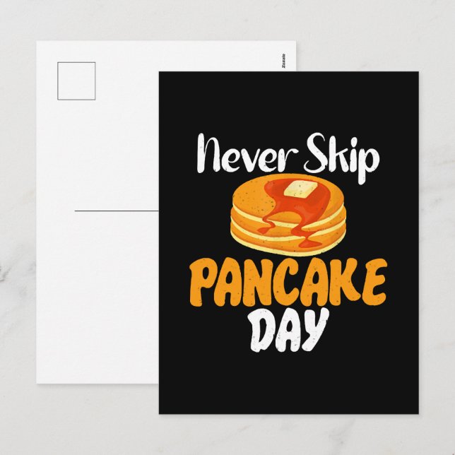 Never skip Pancake Day Holiday Postcard (Front/Back)