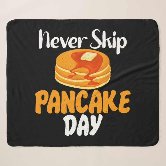 Never skip Pancake Day Sherpa Blanket (Front (Horizontal))