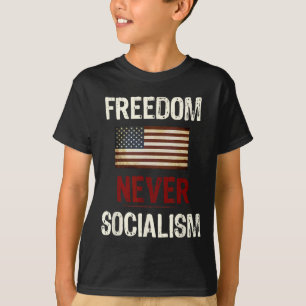 Never Socialism Anti-socialist Republican T-Shirt