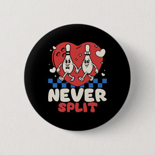 Never Split Bowling Pins Valentine Couples Cute Ma
