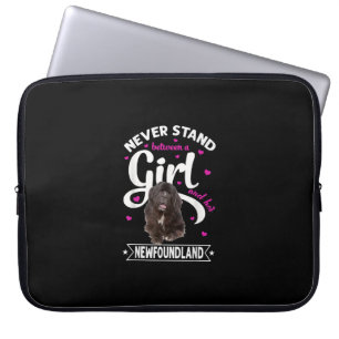 Never stand between a girl and her newfoundland laptop sleeve