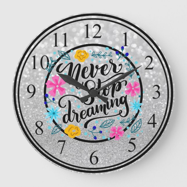 Never Stop Believing Large Clock (Front)