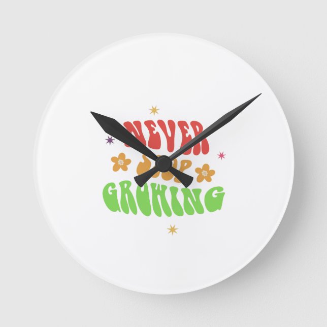Never Stop Dreaming– Inspirational Quote clock  (Front)