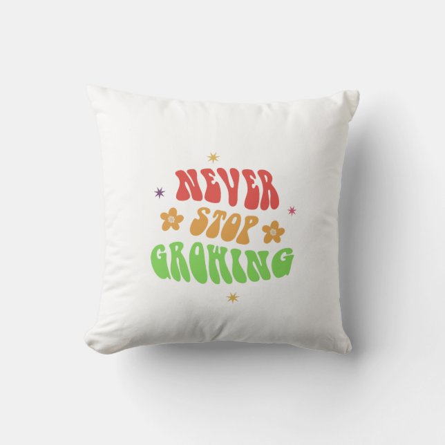 Never Stop Dreaming– Inspirational Quote pillow de (Front)