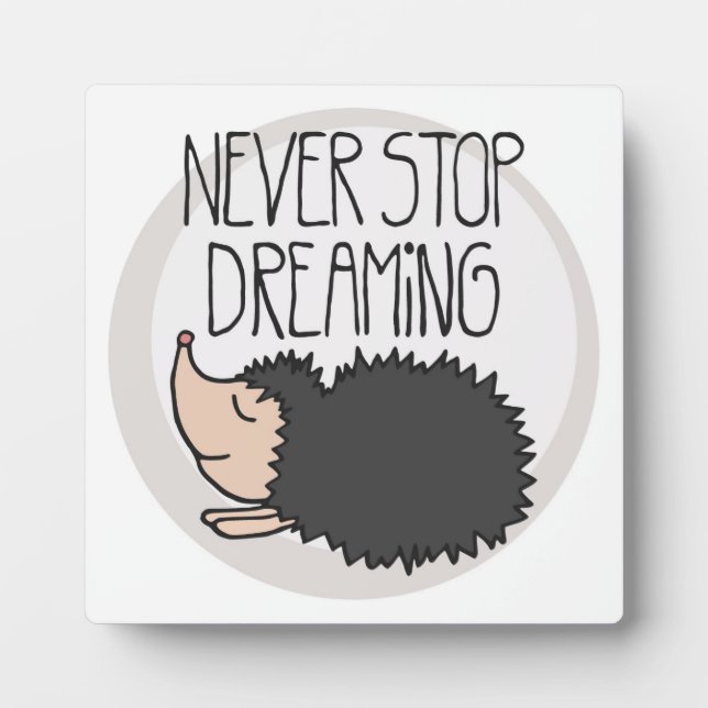 Never Stop Dreaming Plaque (Front)