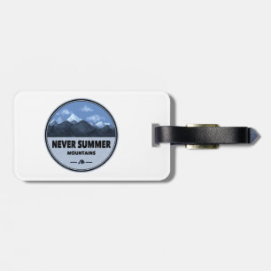 Never Summer Mountains Colorado Camping Luggage Tag