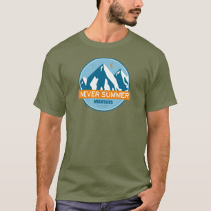 Never Summer Mountains Colorado Stars Moon T-Shirt