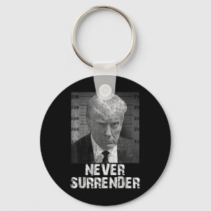 Never Surrender Pro Trump Key Ring