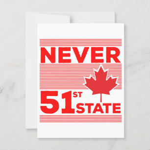 Never The 51st State Postcard